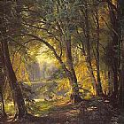 Carl Fredrik Aagard Canvas Paintings - Deer Park